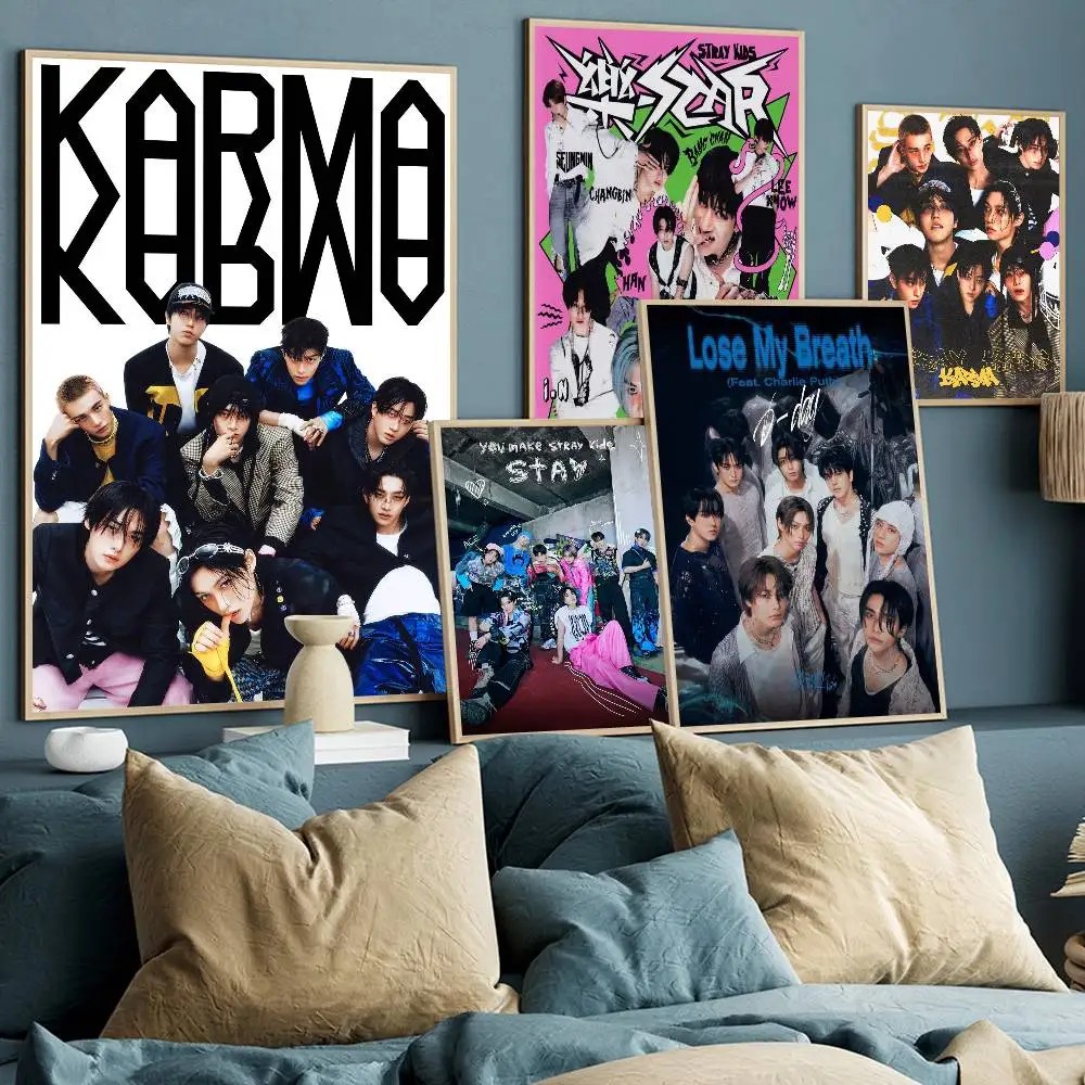 S-StrayS COOL K-Kids Kpop Good Quality Prints And Posters Whitepaper Prints Posters Artwork Wall Decor