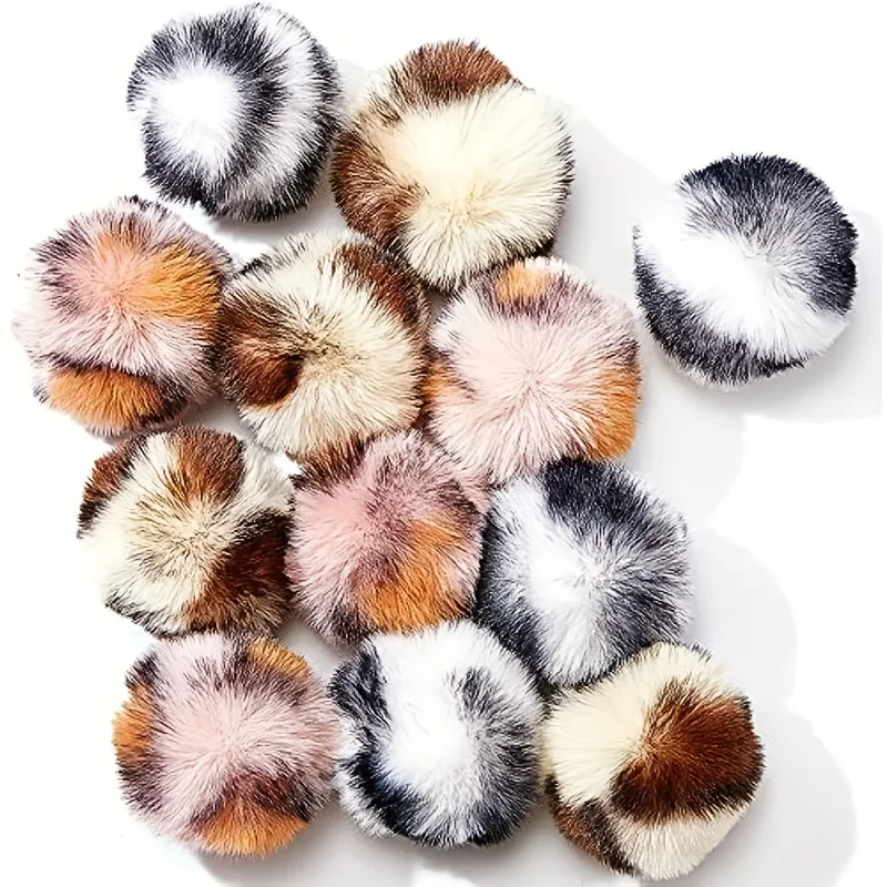 Conjunto de 3 Bolas de Brinquedo para Gatos com Estampa de Leopardo, Bola de Pelúcia Macia para Autoentretenimento de Gatos, Brinquedo Universal Interativo para Gatos e Cães