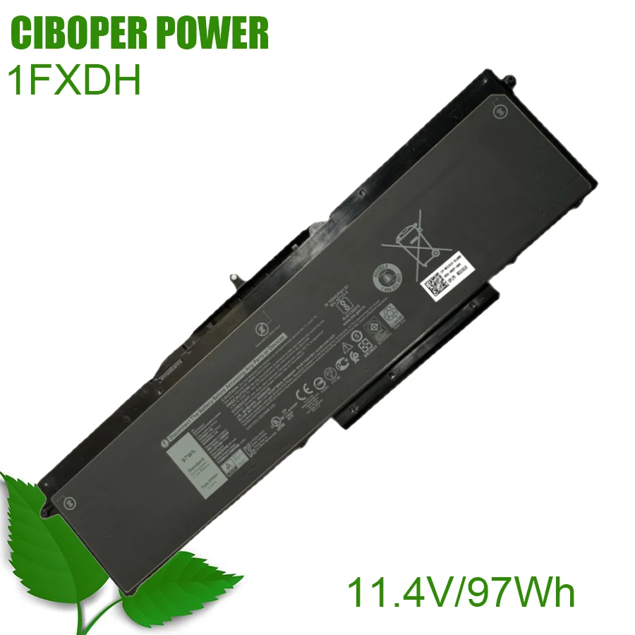 

CP Laptop Battery 1WJTO 1FXDH 11.4V/97Wh/8070mAh For Latitude 15 5501 5511 l Precision 3541 3551 Series Notebook 01WJT0 1WJT0