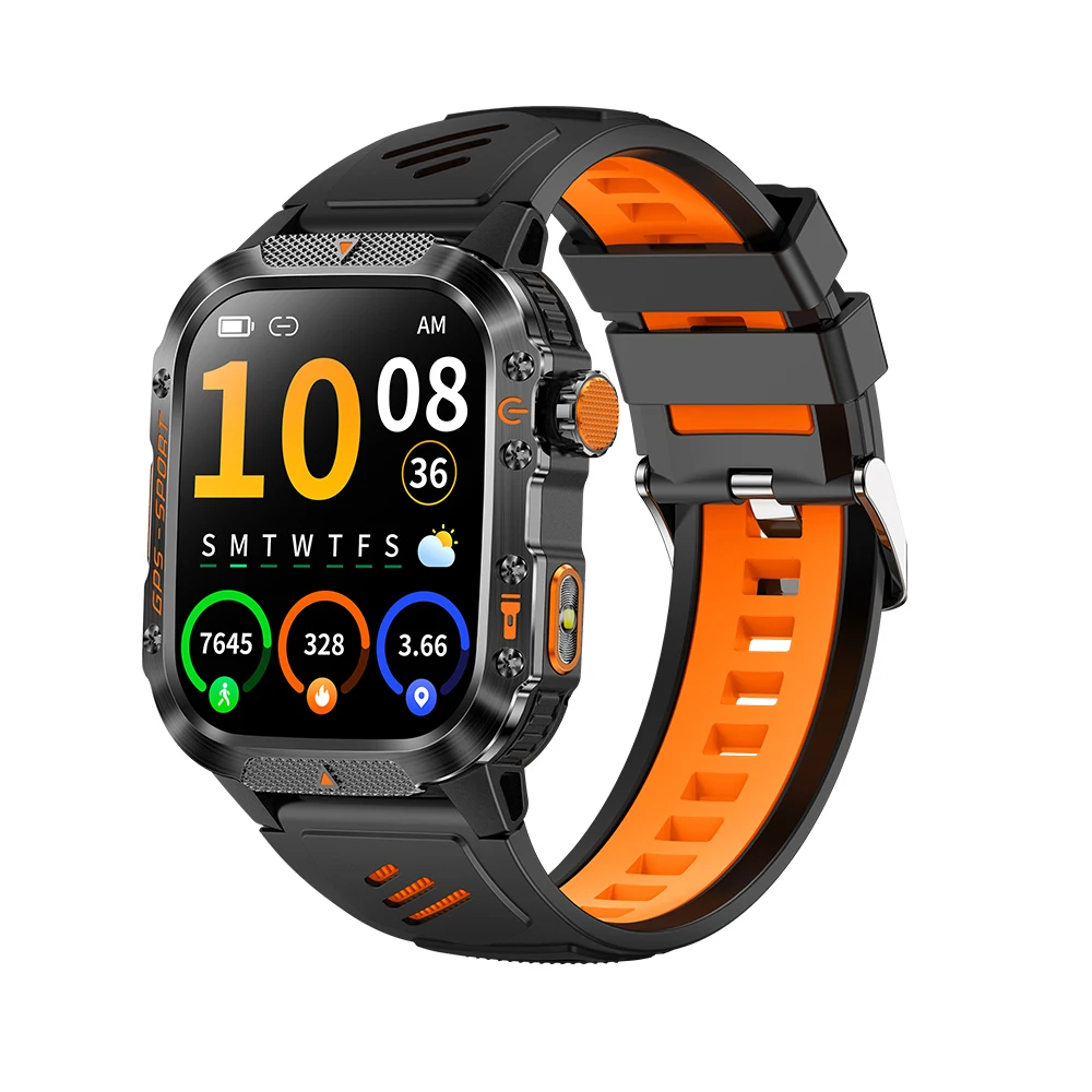 Nieuwe Militaire Smartwatch Real GPS Kompas Outdoor Smart Horloge 3ATM Waterdichte Sport Horloges voor Man Vrouw Elektronica Klok 2025