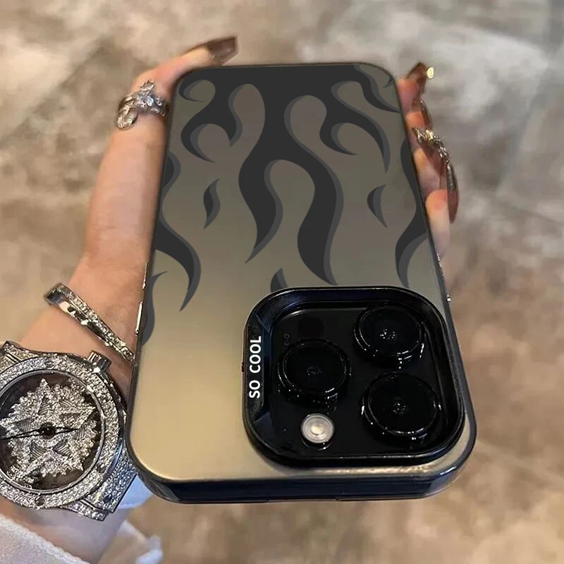 Creative Fashion Flame Fire Case For Samsung Galaxy A13 A23 A15 A35 A55 A23 A52 A73 S24 S23 S22 S21 Ultra Plus S20 FE Back Cover