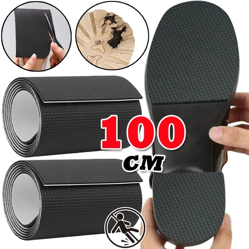 100cm Self-adhesive Shoe Sole Anti Slip Sticker Long-lasting Non-slip Shoe Protectors High Heel Rubber Pads Wearable Cushion Pad