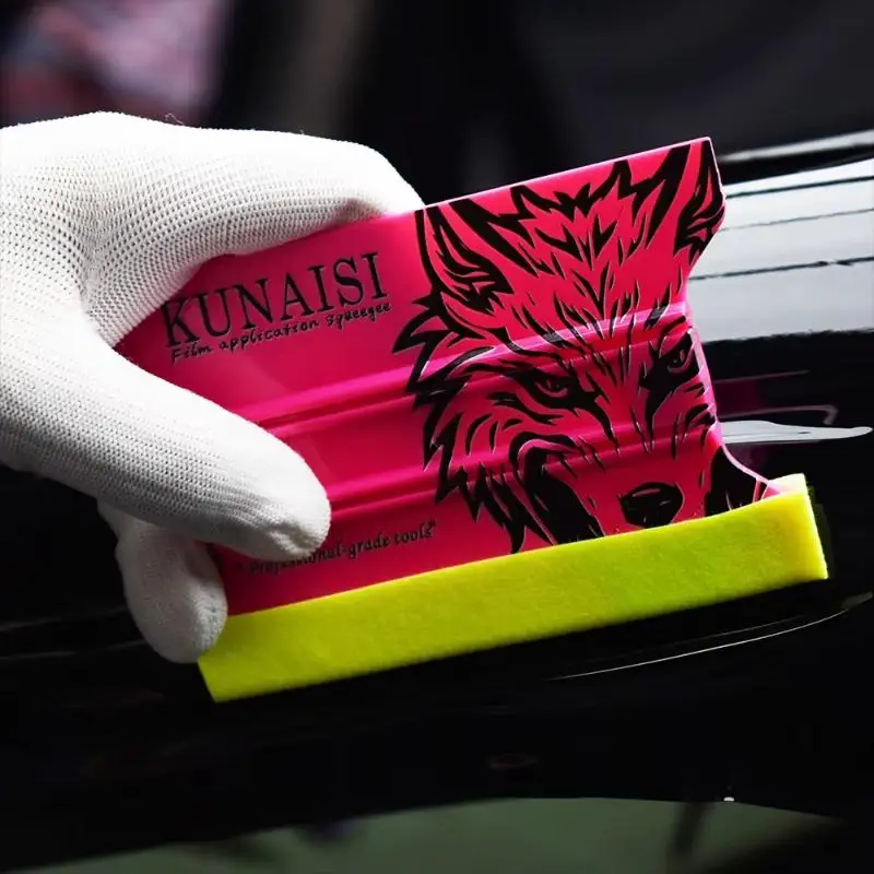 1Pcs Professional Car Vinyl Wrap Felt Squeegee Magnetic Window Tinting Tool Carbon Film Applicator Air Bubble Removal Scraper