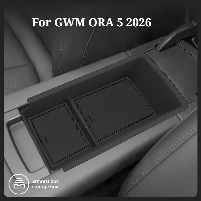 Armrest Box Storage Box For GWM ORA 5 2026 Car Central Armrest Storage Box Content Center Console