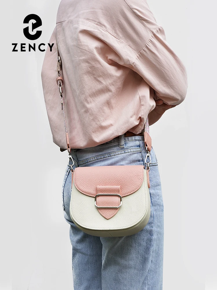 Zency damska 100% prawdziwej skóry torba na ramię mała luksusowa designerska torebka pod pachami Crossbody z dwoma paskami na lato