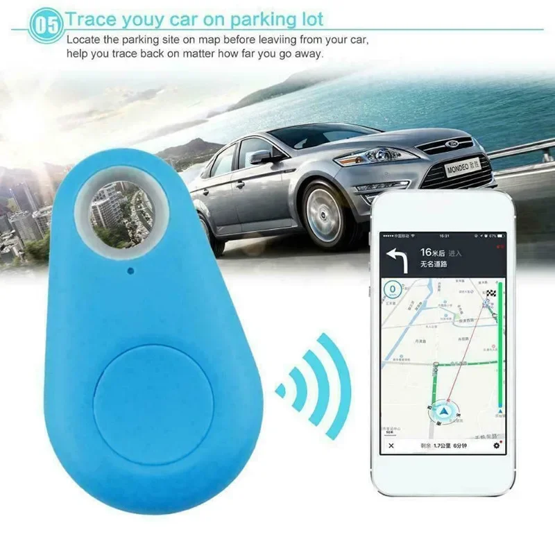 1 pçs mini moda rastreador gps anti perdido alarme sem fio criança carteira inteligente cão animais de estimação bluetooth localizador chave apple android