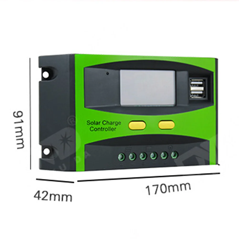 

30A 12V 24V Солнечный регулятор ЖК-дисплей Dual USB Интеллектуальное распознавание напряжения Контроллер стабильной производительности