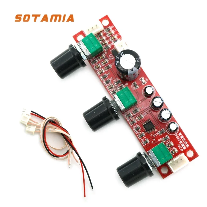 

SOTAMIA LM1036 усилитель тональности предусилитель NE5532 плата регулировки громкости AD827 Op Amp Pre-amp громкости тона EQ управление одной мощностью