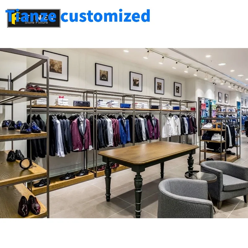 (Customized) high end clothing display rack man stainless steel clothing display