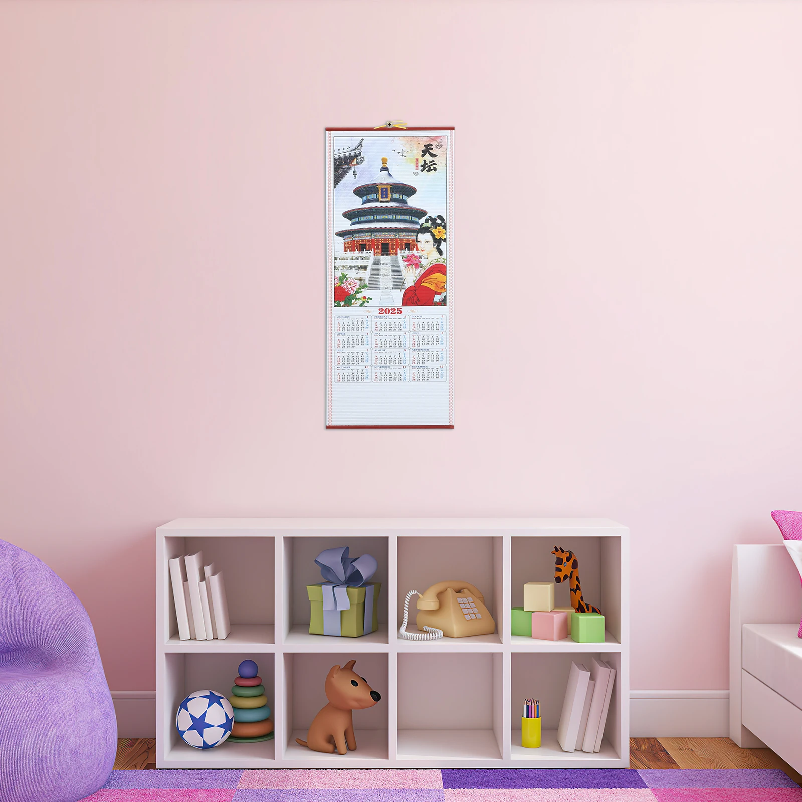 

Chinese Hanging Scroll 2025 Snake Year Wall Clear Printed Monthly Planner Home Office Decorative Hanging Calendar For Wall
