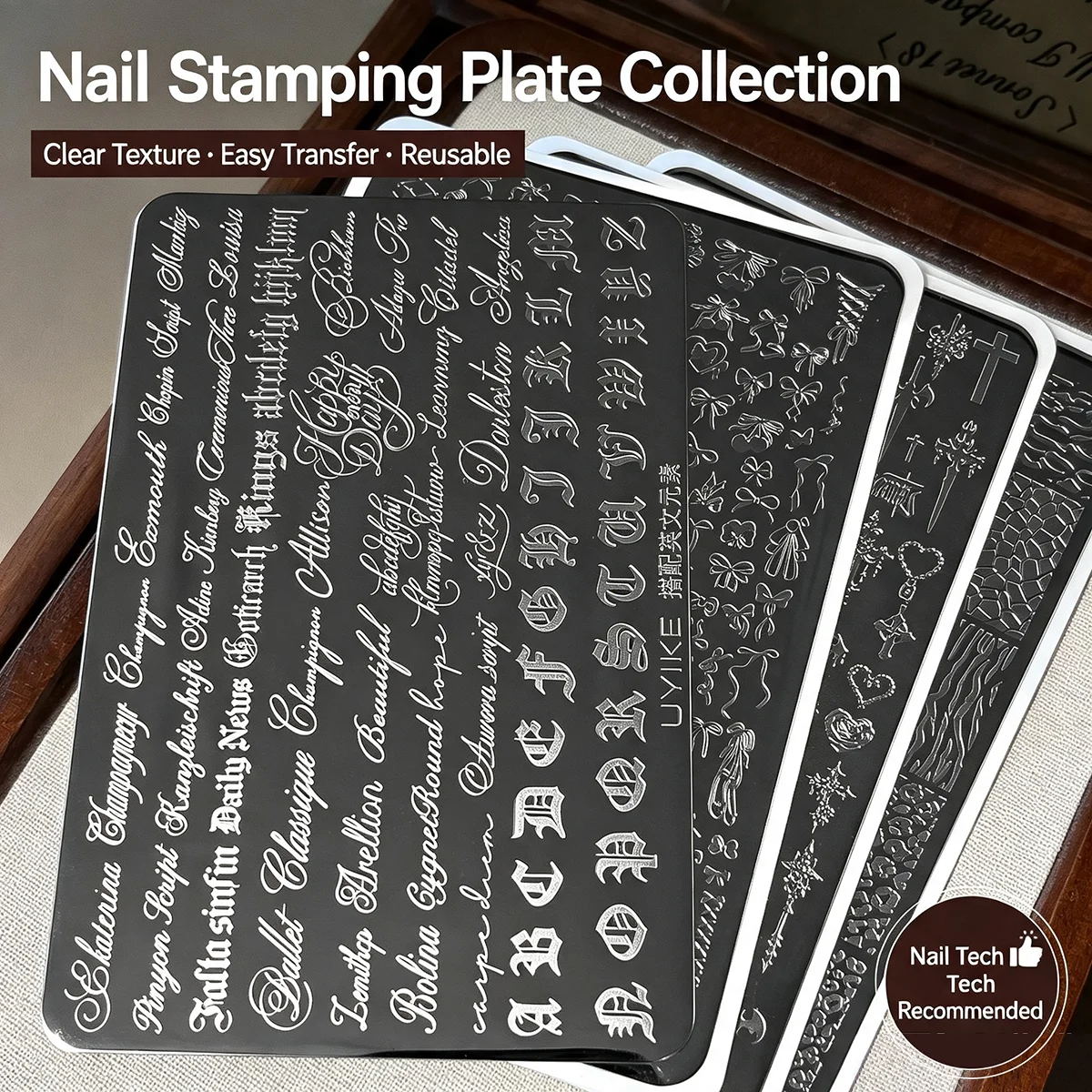 ゴシック文字ネイルアート転写印刷スチールプレートネイルアート - Nail Art Gothic のレビューと価格