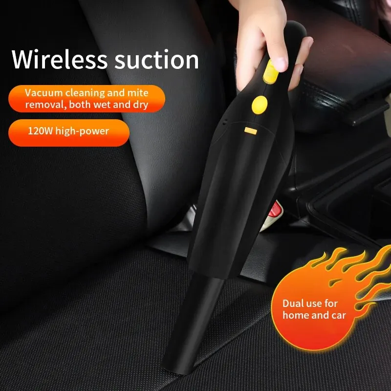 Car Handheld Vacuum Cleaner High-power Powerful Car Vacuum Cleaner Pet Hair Wireless Charging Family Car Dual-use Vacuum Suction