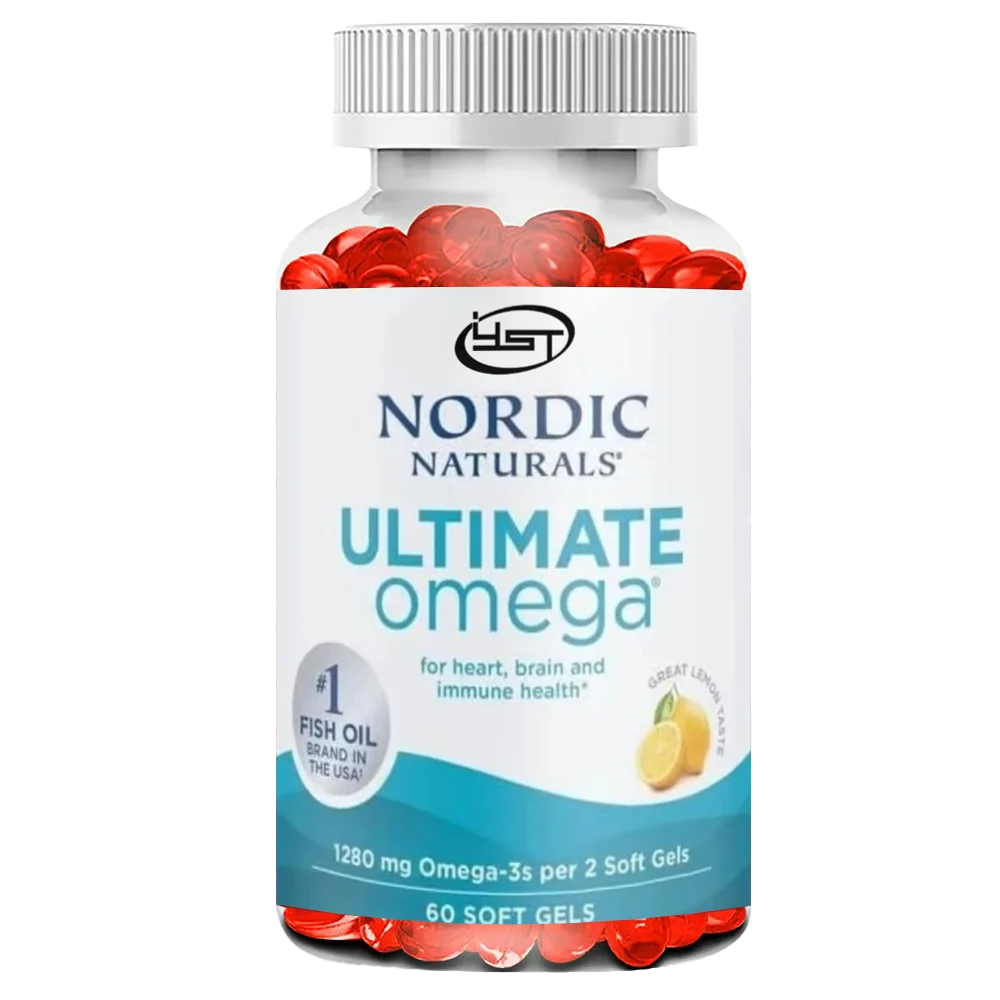 Ultimate Omega Soft Capsules 60 Count Concentrated Omega 3 Fish Oil Supplement Rich in DHA And EPA No Fishy Or Lemon Flavor