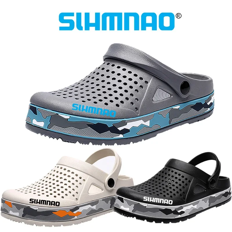

2025 Fishing Shoes Spring and Summer New Men's Sandals Garden Shoes Breathable Non Slip Outdoor Beach Shoes Indoor Cave Shoes
