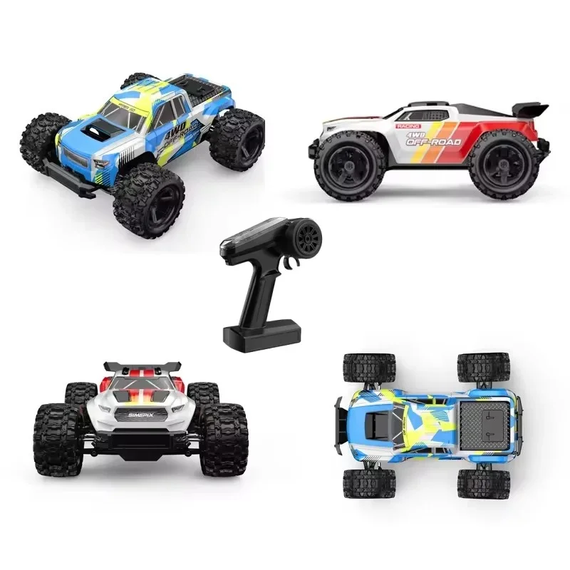 1:18 échelle double couverture haute vitesse RC voiture de course tout Terrain hors route télécommande camion 2.4G métal 4WD course dérive RC voiture jouets