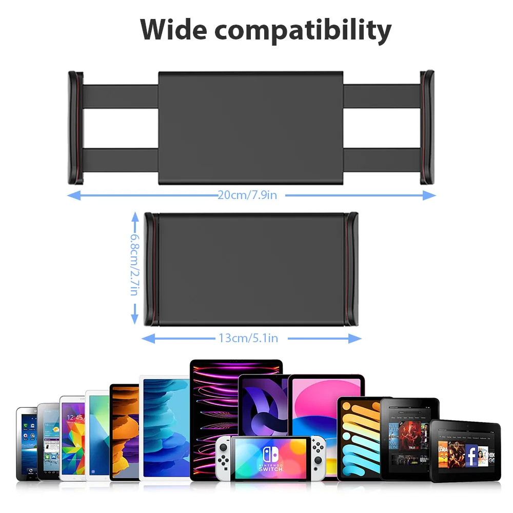 Car Headrest Bracket For 4 - 11In Mobile Phone Tablet Bracket Can Rotate 360 Degrees Universal Tablet Holder Ipad Accessories