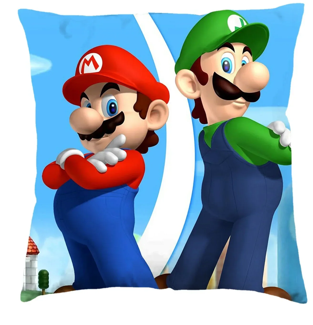 Mario Bros Cushion Cover Pillow Kawaii Anime Super Mario Sofa Cases Throw Pillows Home Decoration Kids Gifts 45x45cm