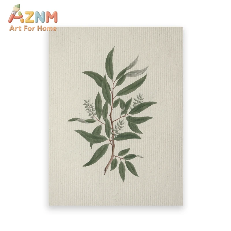Spring Scenery Gallery Wall Art Painting Light Neutral Print Tree Sketch Drawing Country Landscape Canvas Poster Cottage Decor