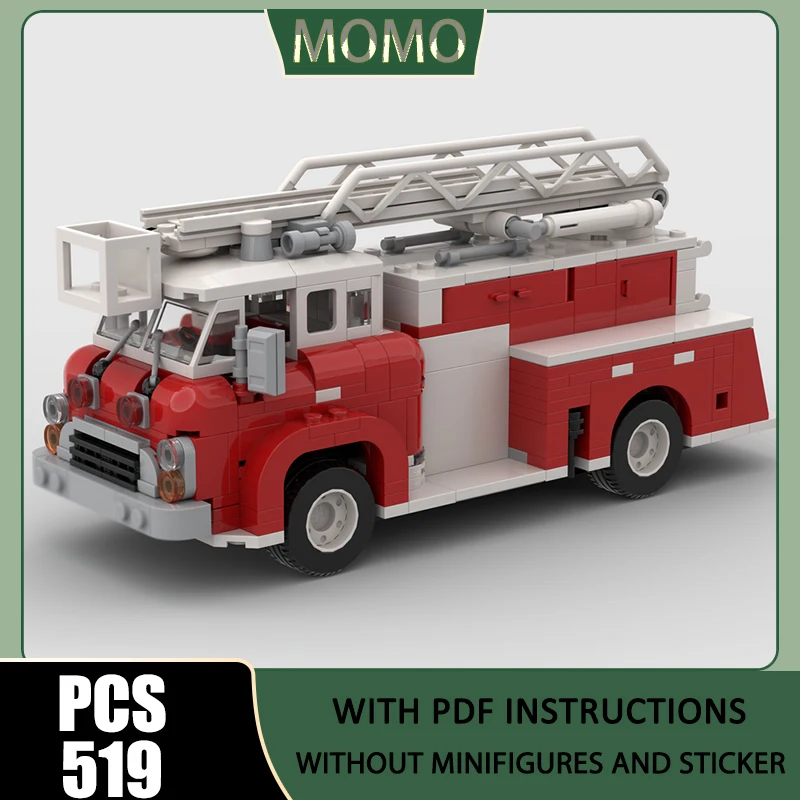 

Fire Fighting Model Moc Building Bricks Gothem City Fire Truck Model Technology Blocks Christmas Toys DIY Assembly Gifts
