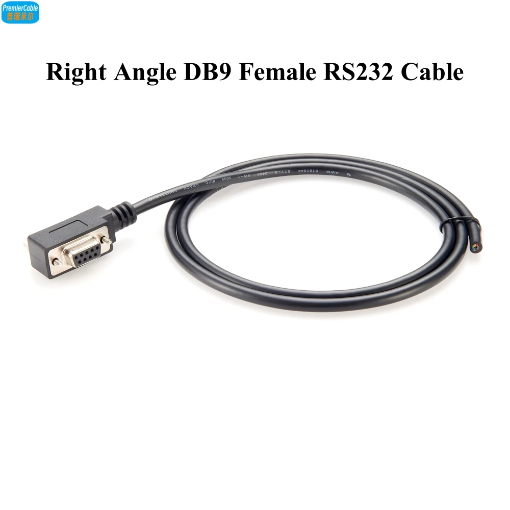 

Low Profile Cable Left Angled DB9 Female RS232 Serial Extension Cable 90 Degree D Sub 9 Pin Cable for Computers Printers Scanner