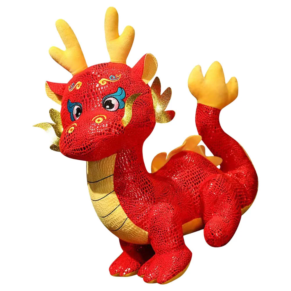 

Chinese New Year Decoration of The Dragon Mascot Plush Figure Toys Stuffed Animals Kawaii Pp Cotton Child