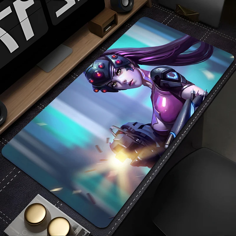 

Gaming Mouse Pad O-overwatch Widowmaker Design Non-slip Rubber Sewn Edge Desk Mat Keyboard Pad Gamers And Office Work Mousepad