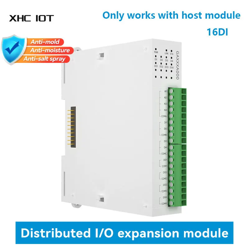 

16DI RJ45 RS485 Distributed Remote IO Expansion Module Analog Switch Acquisition Rapid Debugging XHCIOT GAXXXA000 Modbus