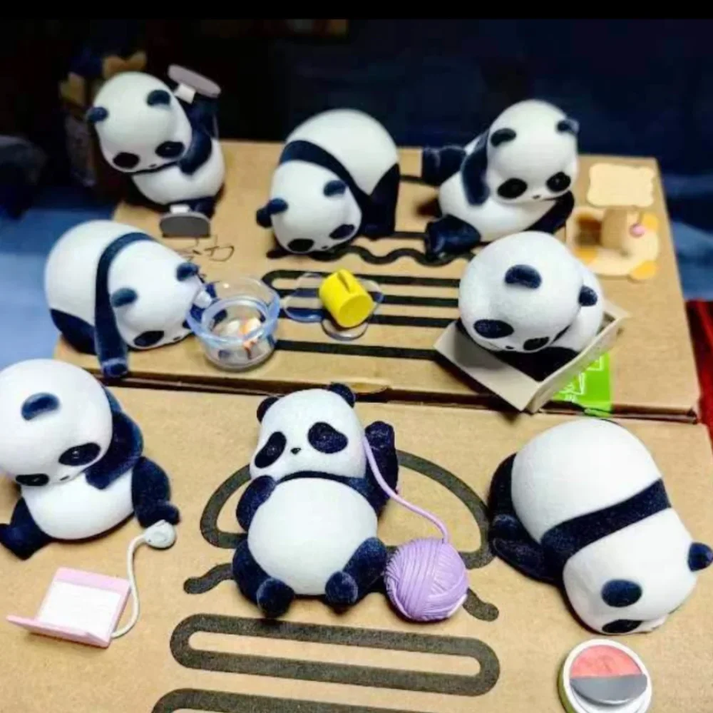 Blind Box Toys Panda Roll Pandas Are Also Cat Series Desktop Ornaments Action Figures Kawaii Animal Model Surprise Boxes Fubao