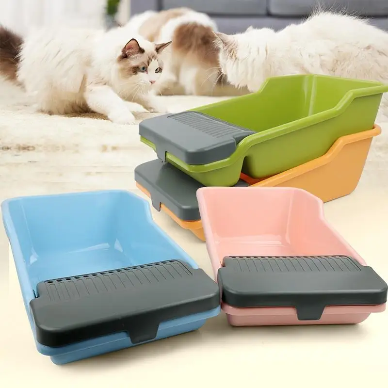 Thickened Semi-enclosed Cat Litter Box Wholesale Cat Toilet Litter Box Can Store Cat Litter Box Cat Poop Box Cat Supplies