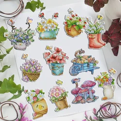 14CT Plastic Canvas Flower pot small object For DIY Handmade Needlework Embroidery Knitting Crafts Cross Stitch Ornaments