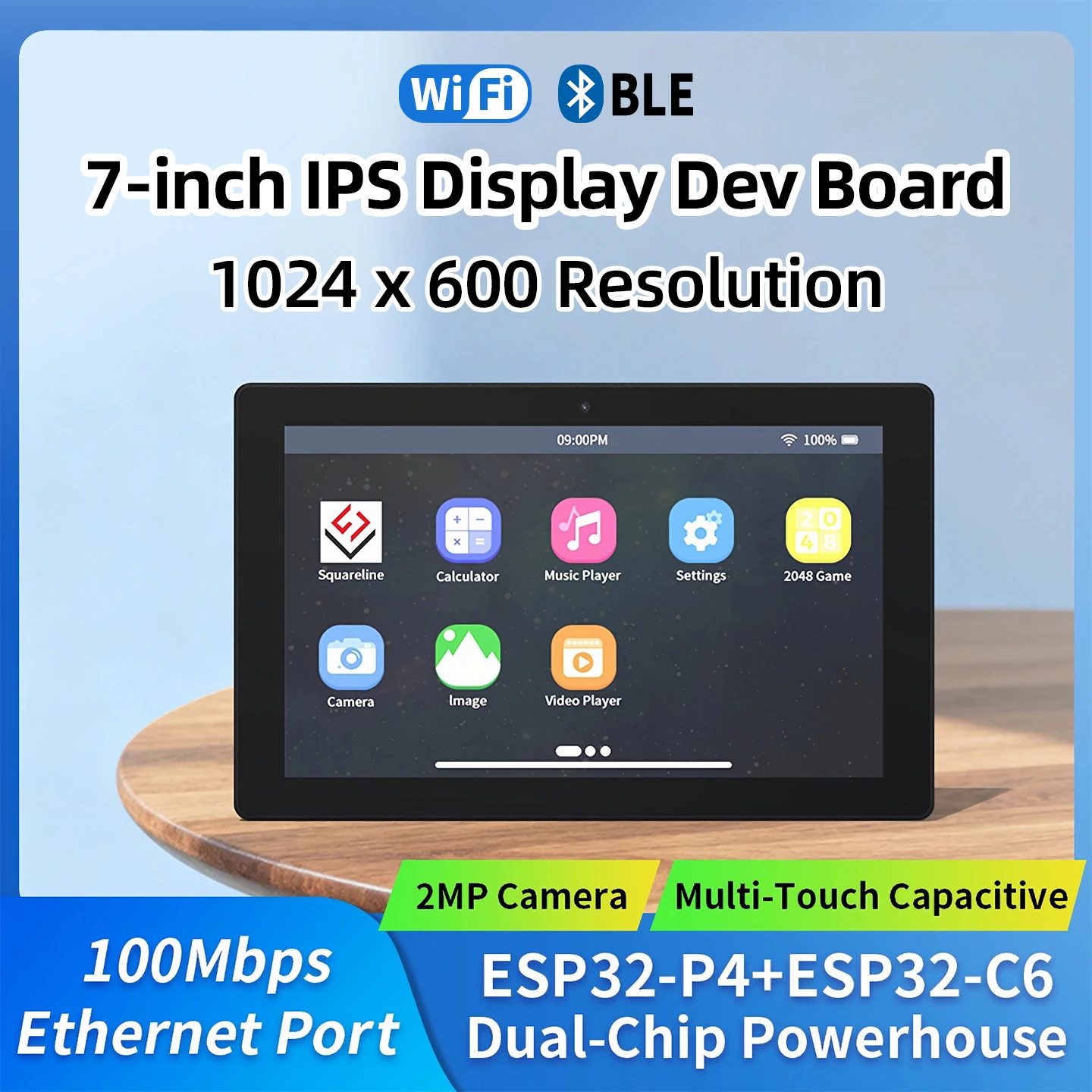 ESP32P4 7 Inch Capacitive Touch Development Board With Case 32M PSRAM 1024 * 600 IPS LCD Screen Module For Arduino LVGL