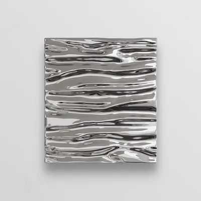 Square Ripple Metal Background Wall Pendant, Living Room, Bedroom, Villa Decoration