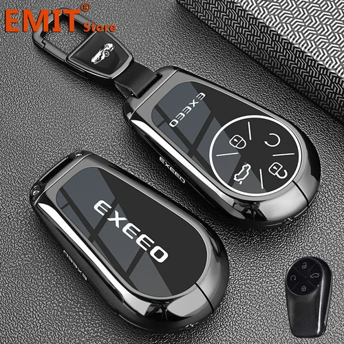 Imagen 2 del producto Funda para llave de coche de aleación de Zinc para Chery EXEED RX TXL VX modificado FL CDM LX PHEV cubierta remota llavero con soporte Fob Accesorios