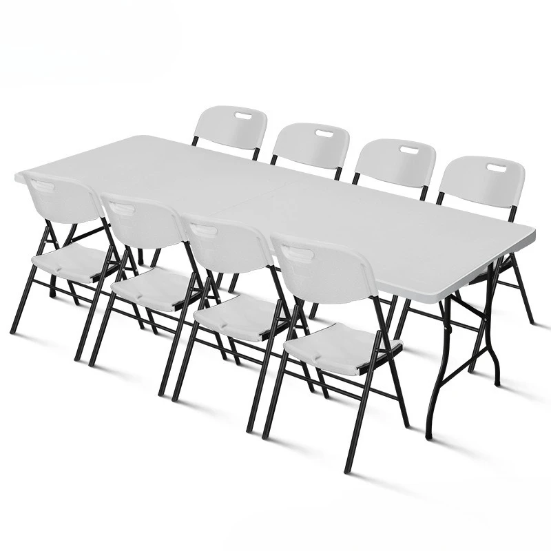 Folding table outdoor camping night market stall table household dining table