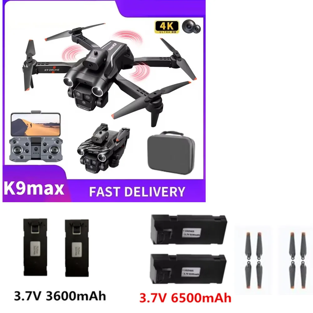 Accesorio para Dron K9 Max, batería para Dron K9 Max 3,7 V 6500mAh, batería de 3,7 V 3600mAh/hoja de hélice/uso para piezas de Dron K9 Max