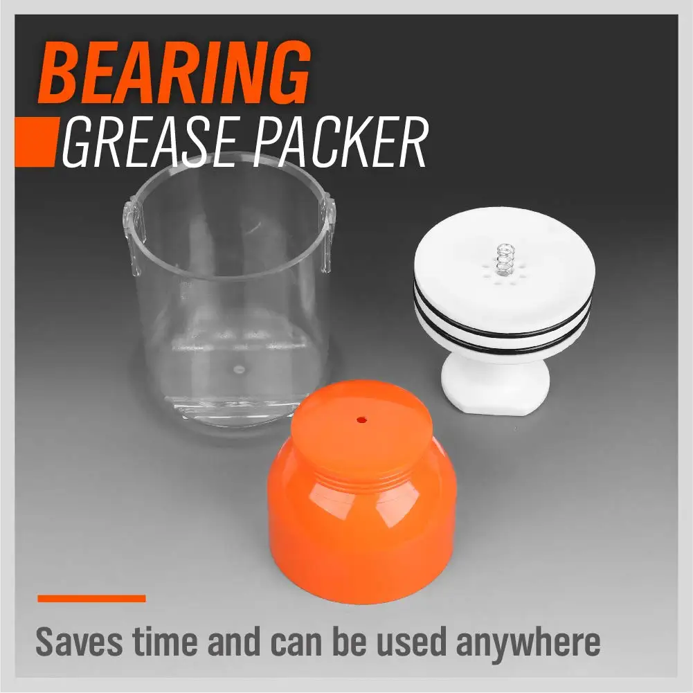 Premium Wheel Bearing Packer Tool, Handy Portable Bearing Packer Kit, Effortlessly Flushes Old Grease and Repacks Wheel Bearings