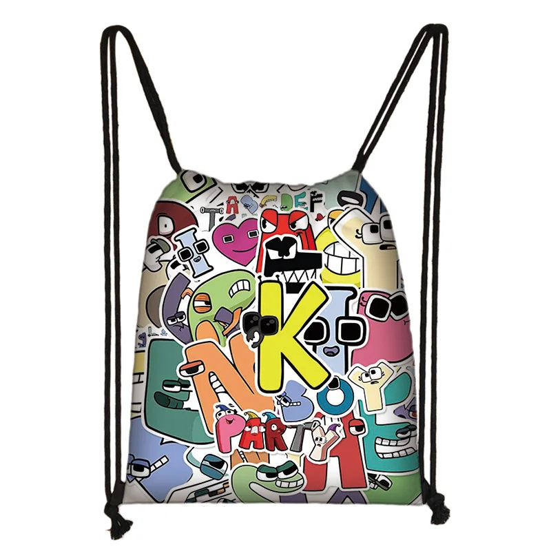 Game Alphabet Lore Drawstring Bag Student Schoolbag Cool Backpack Teenager Travel Bag Women Men Bookbag Casual Beach Bags