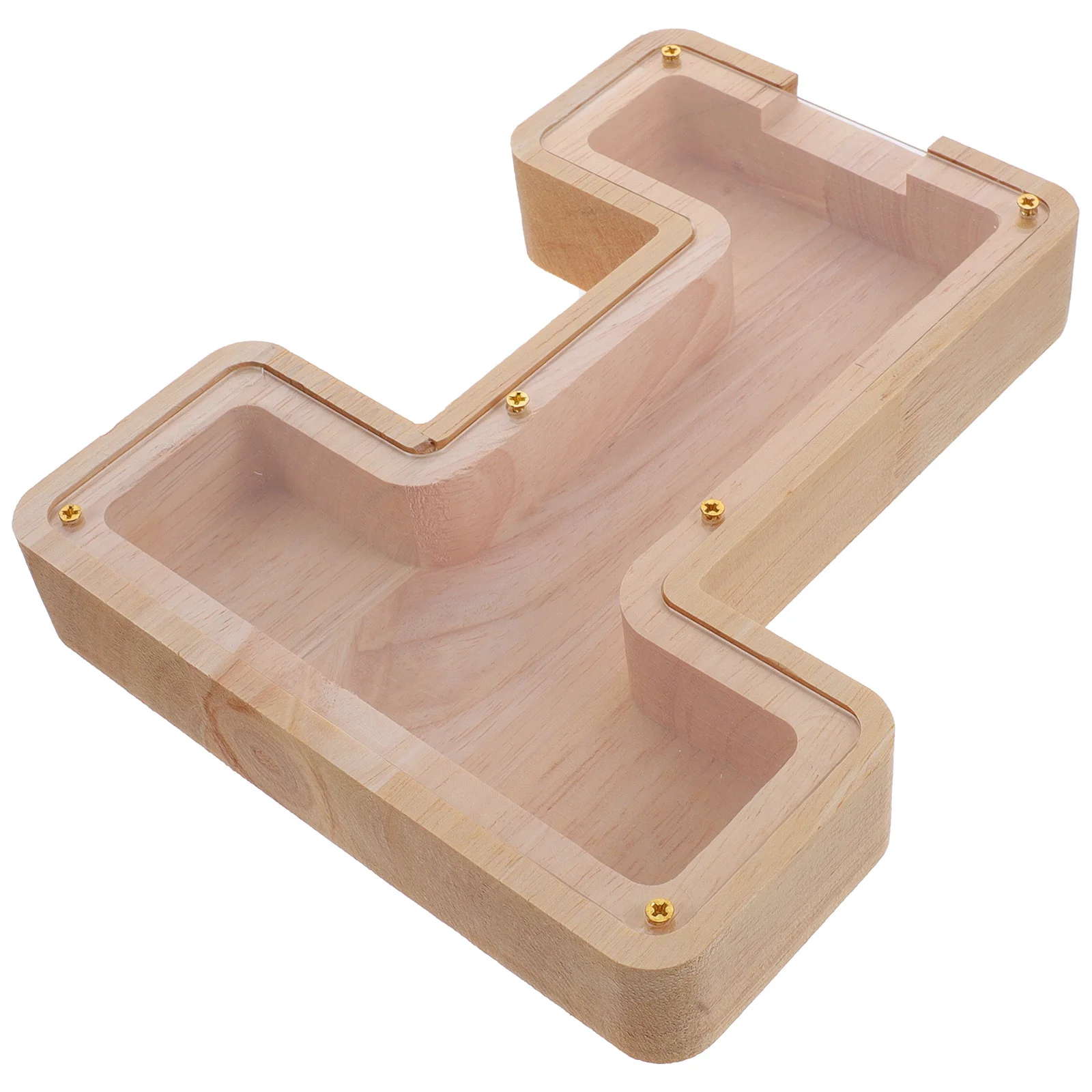 Transparentes Münzbank aus Holz, klares Sparschwein, Desktop-Spardose, tragbare Spardose für Kinder, Heimdekoration