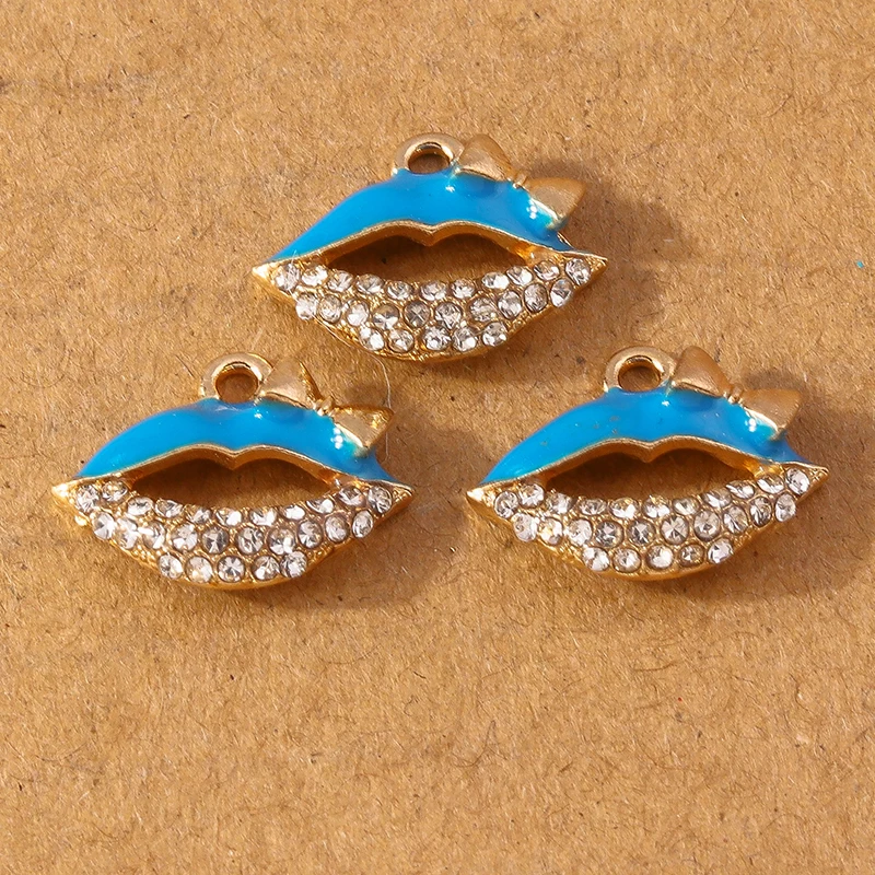 10 stücke 9*33mm Emaille Mini Make-up Lippenstift Charms Anhänger für Ohrringe Halsketten DIY Schmuck Herstellung Zubehör liefert – Detail 14