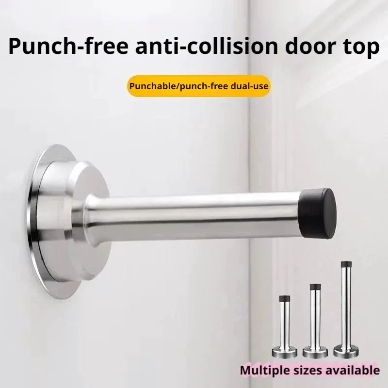 No-Drill Soft Silicone Ground Door Blocker, Impact Resistant Door Buffer Position Retainer for Household Bedroom Back Door