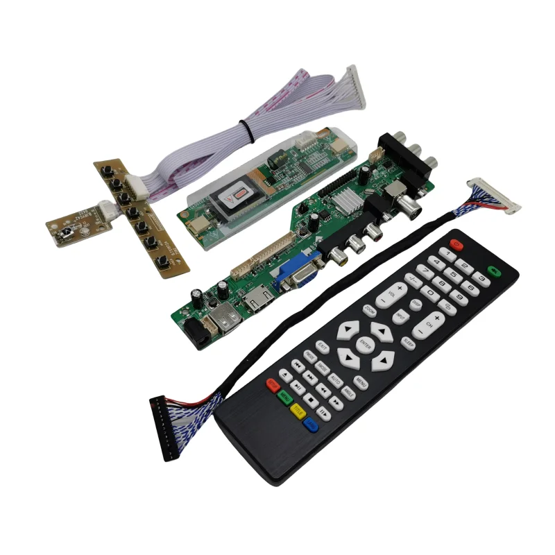 

DVB-T2/DVB-T/DVB-C ЖК цифровой телевизор плата контроллера драйвера 18,4 дюйма LTN184HT01-A02 1920*1080, плата контроллера ЖК-экрана, комплект для самостоятельной сборки