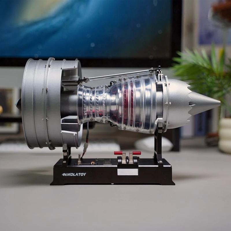 TECHING DM121 Turbofan Engine Model Kit DIY Metal Turbofan Mechanical Model Desktop Toy - Image 3