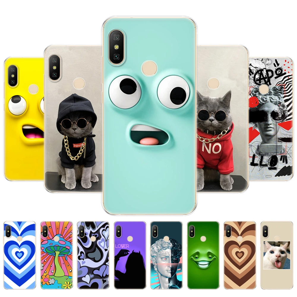 For xiaomi MI A2 LITE Case Full Protection Soft Silicon tpu Phone Back Cover Cases For Xiomi MI A2 LITE bumper Coque