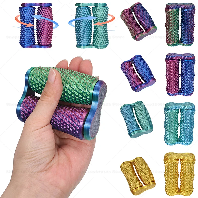 3D Printed Palm Massage Roller Toy - Stress Relief Hand Fidget Toy for Adults & Teens, Portable Double Rolling Gear for Focus
