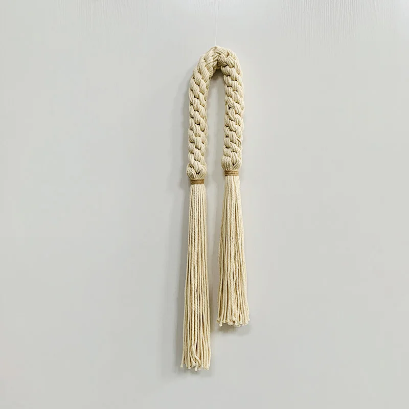 #￥Modern LuxuryBohemian Macrame Wall Hanging Art Customized Natural Cotton Rope Knot Backdrop Birthday Decorations Hotels Gisenu