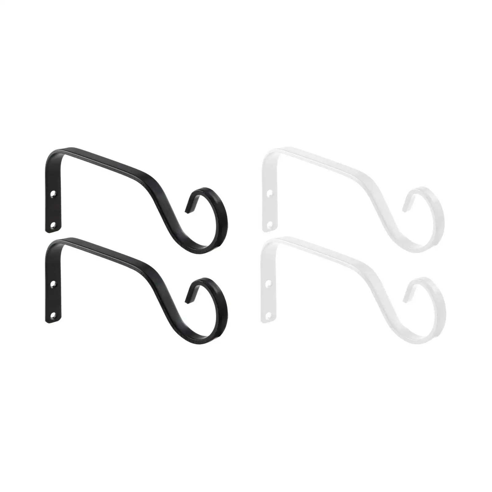 2x Hanging Plant Brackets Hook Heavy Duty Basket Stand Plant Hangers for Planters Flower Baskets Outdoor Outside Bird Feeders