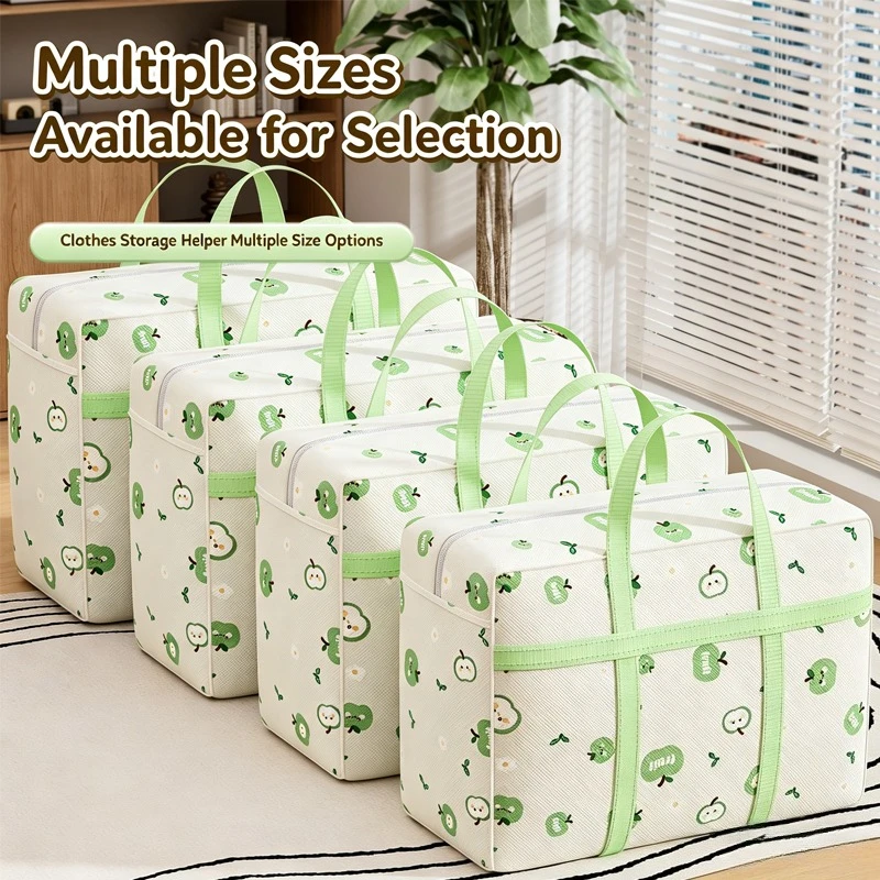 Baby Clothing Storage - 1pc 대용량 귀여운 녹색 사과 프린트
