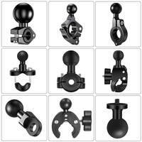 1 Inch Ball Head Mount Adapter Motorcycle Bicycle Handlebar Clip Rearview Mirror Bracket for GoPro 10 9 8 Camera MTB Mounts