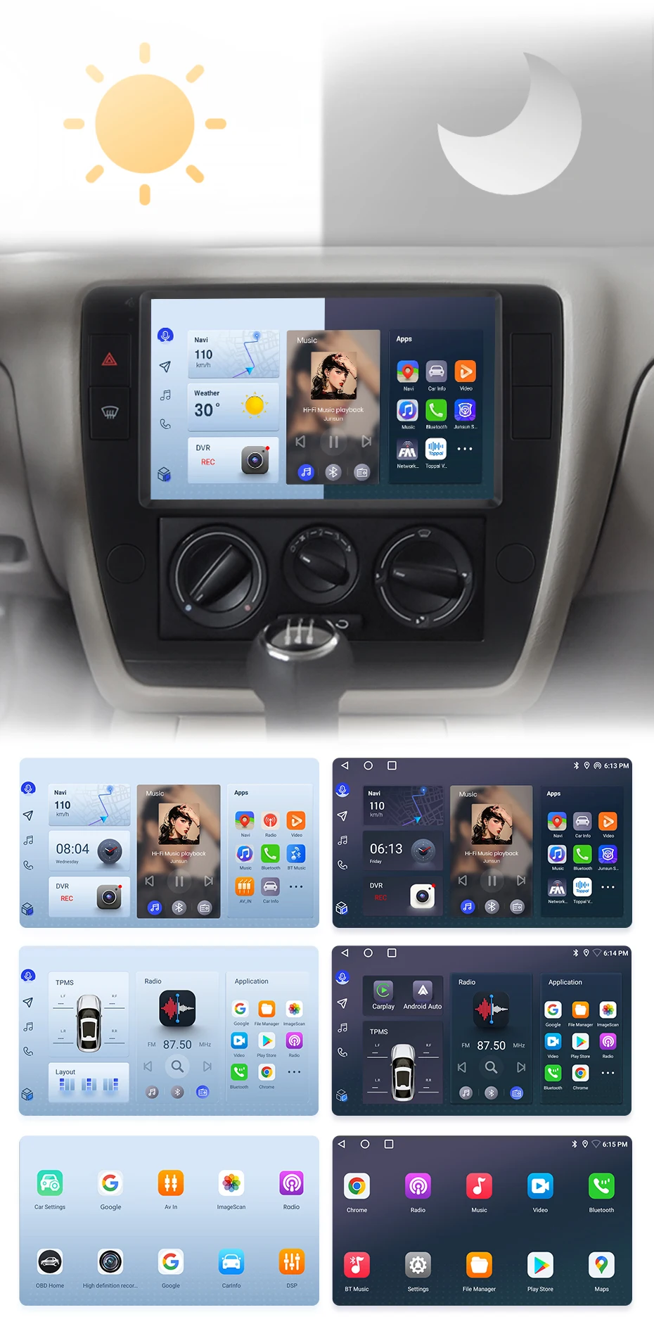 Junsun Kabelloses Carplay Android Auto Autoradio für Passat B5 2000 2001 2002 - 2005 GPS Intelligente Systeme Multimedia Autoradio – Detail 8