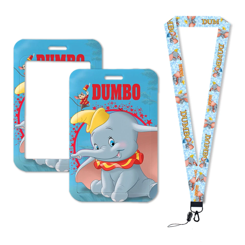 Dumbo Disney Cartoon Elephant Lanyard For Keys Chain Id Credit Card Bank Card Holder Students Bus Card Holder Gift For Kids